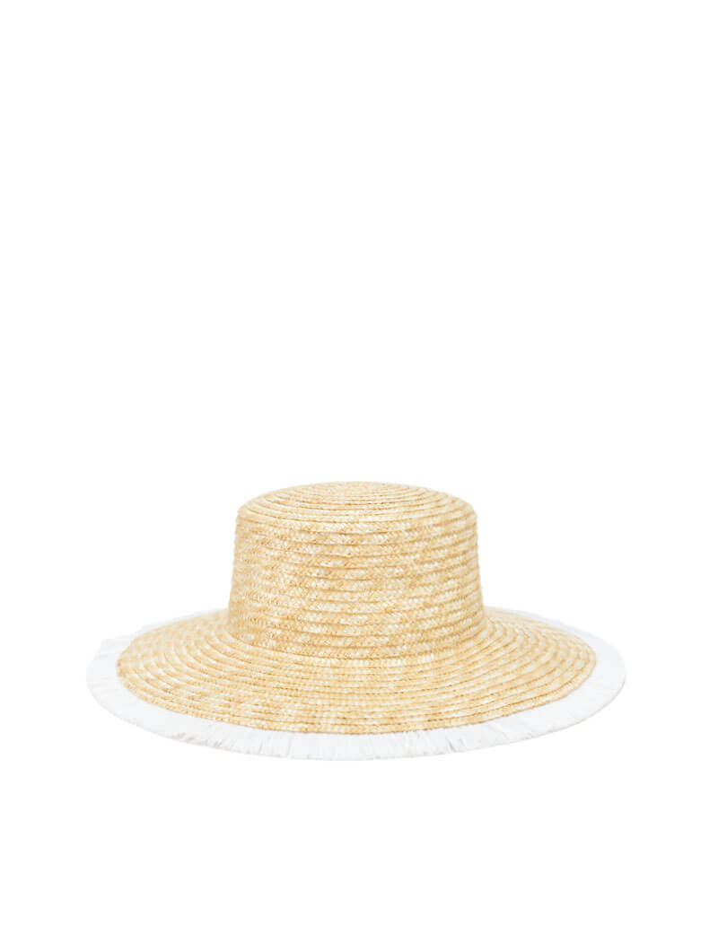 Chapeau en paille à détails